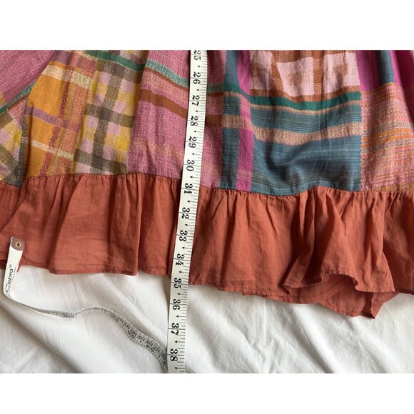 Free People NWT Agnes Patchwork Mixed Print Boho Mini Dress - Size M - Picture 7 of 7